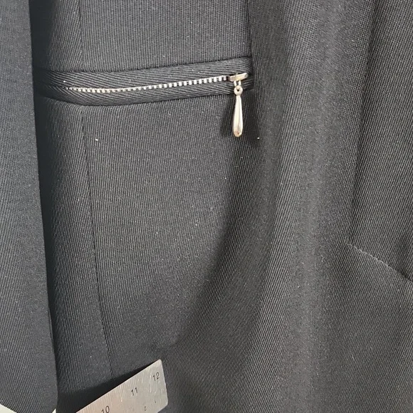 Vintage Women's Francesca Mammoliti Longline Black Blazer Jacket - Picture 11 of 14